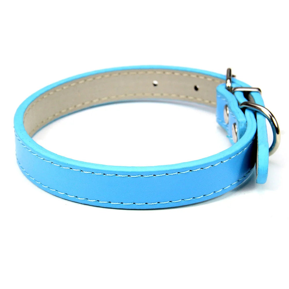 Sleek Leather Dog Collar