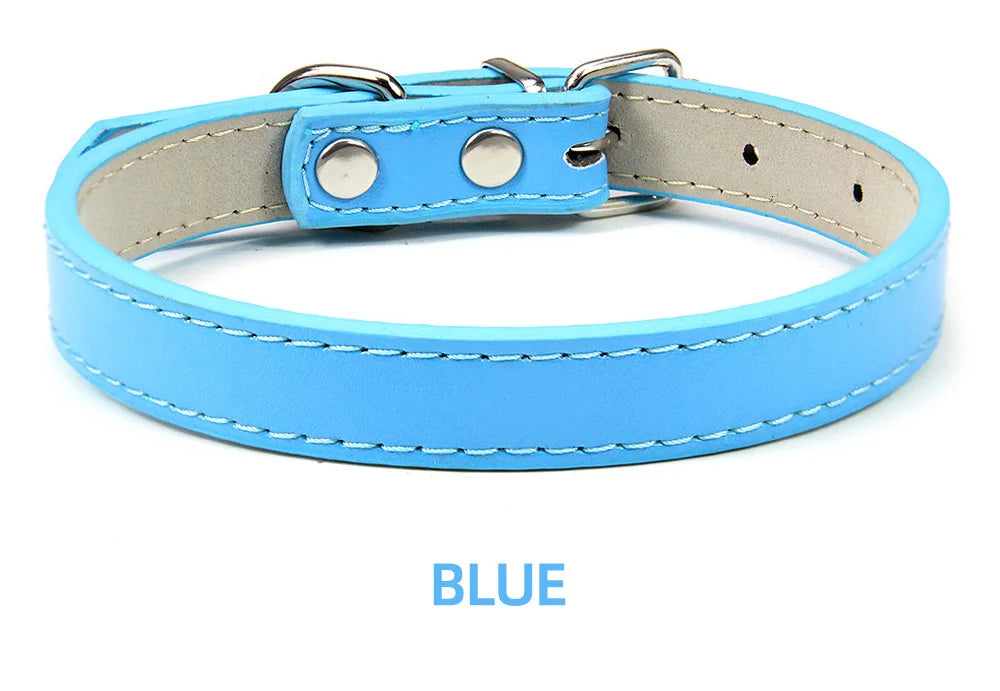 Sleek Leather Dog Collar