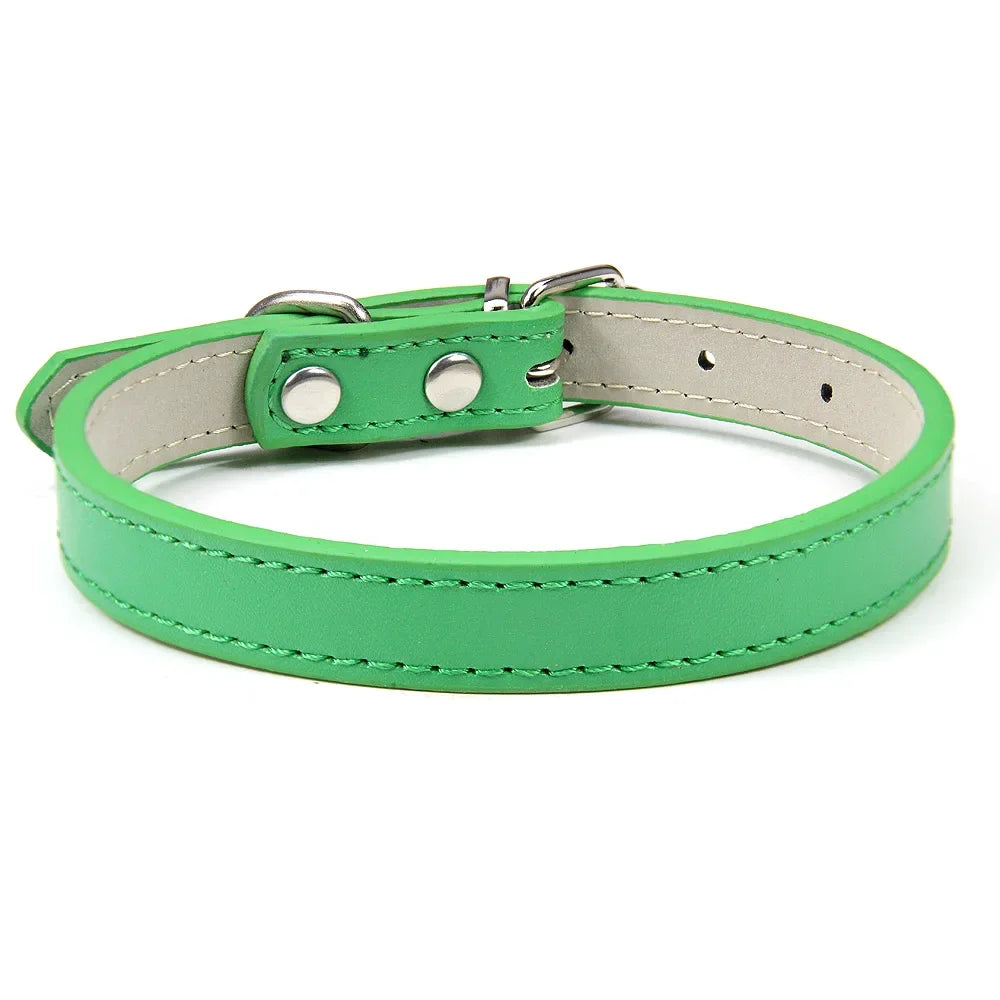 Sleek Leather Dog Collar