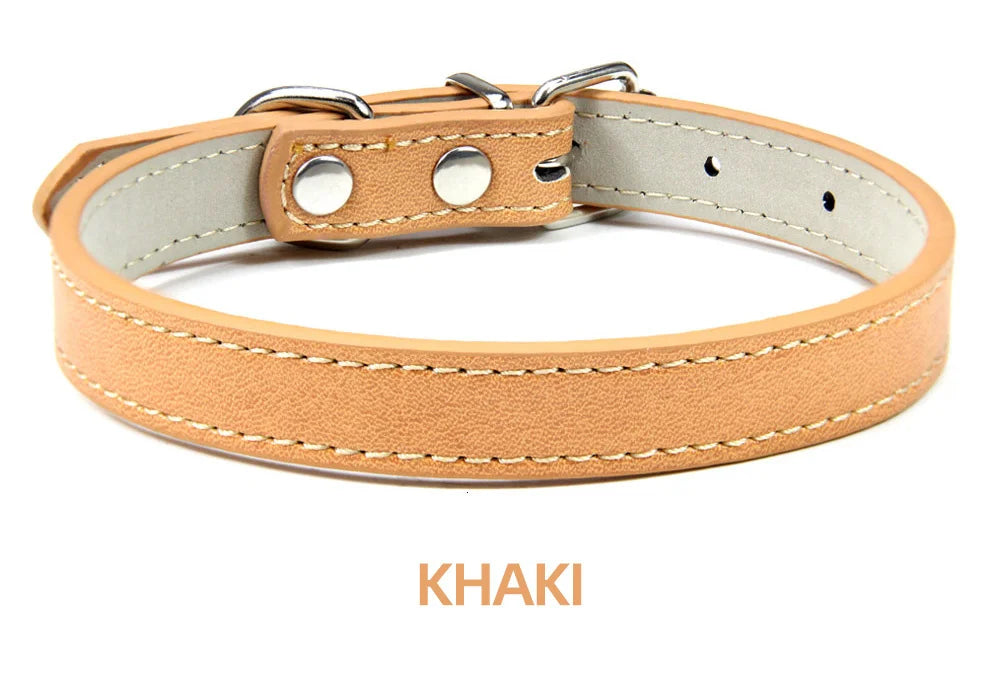 Sleek Leather Dog Collar