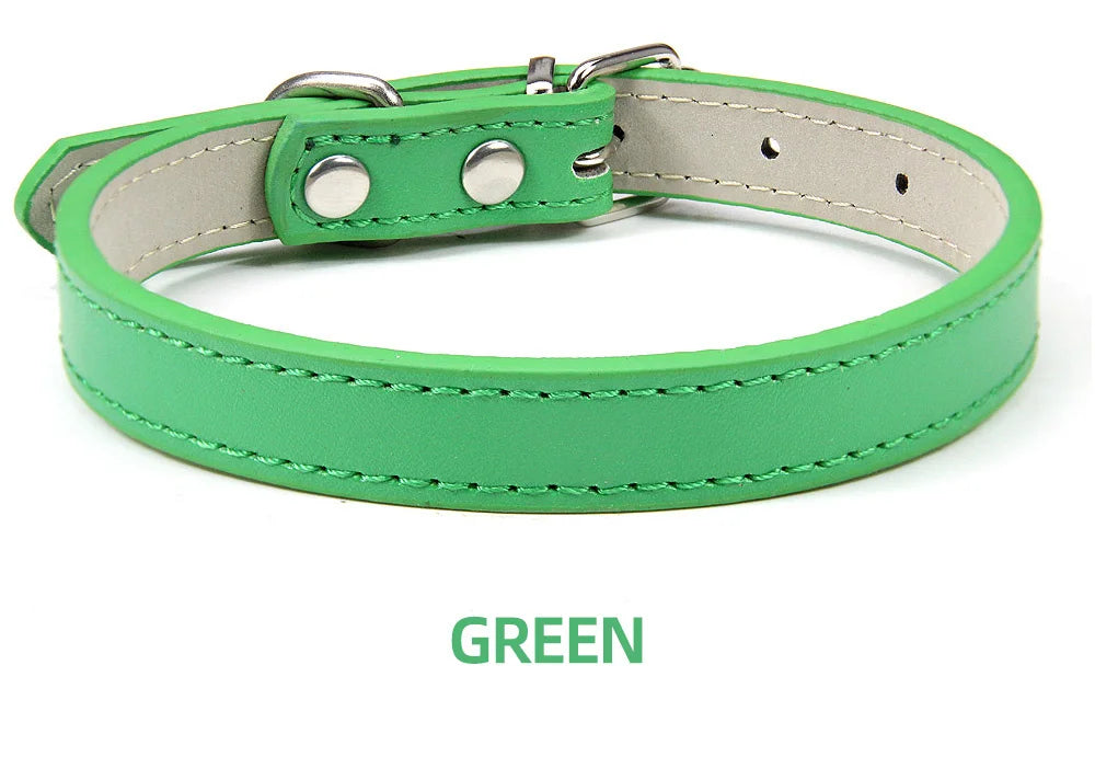 Sleek Leather Dog Collar