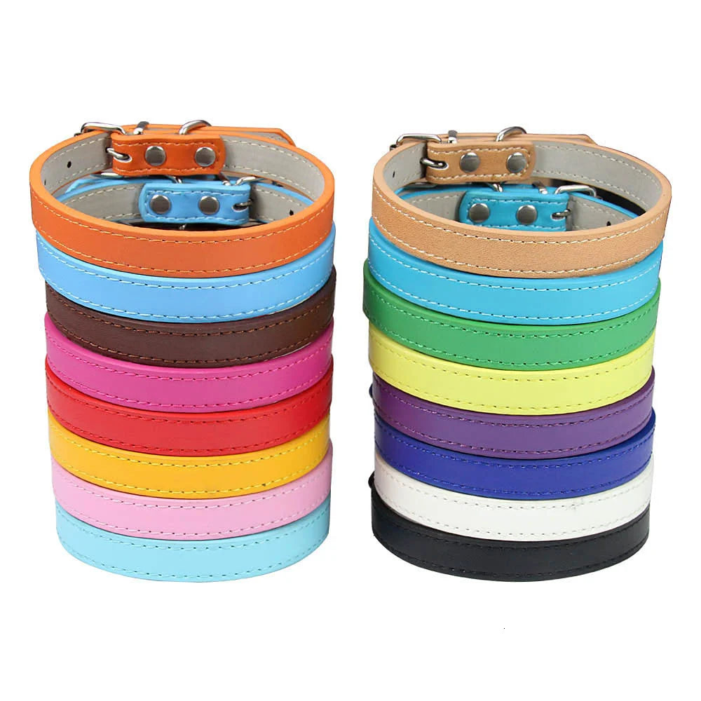 Sleek Leather Dog Collar