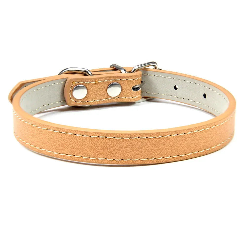 Sleek Leather Dog Collar