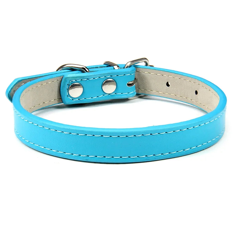 Sleek Leather Dog Collar