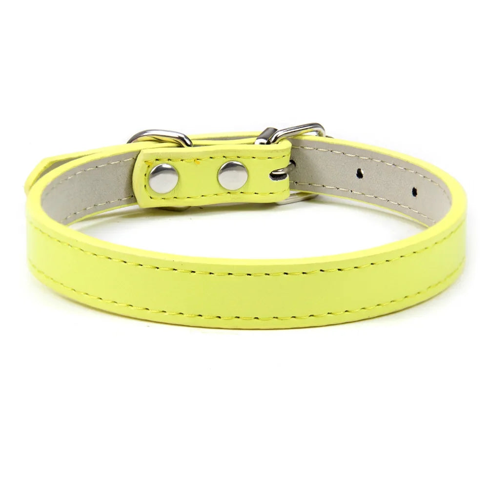 Sleek Leather Dog Collar