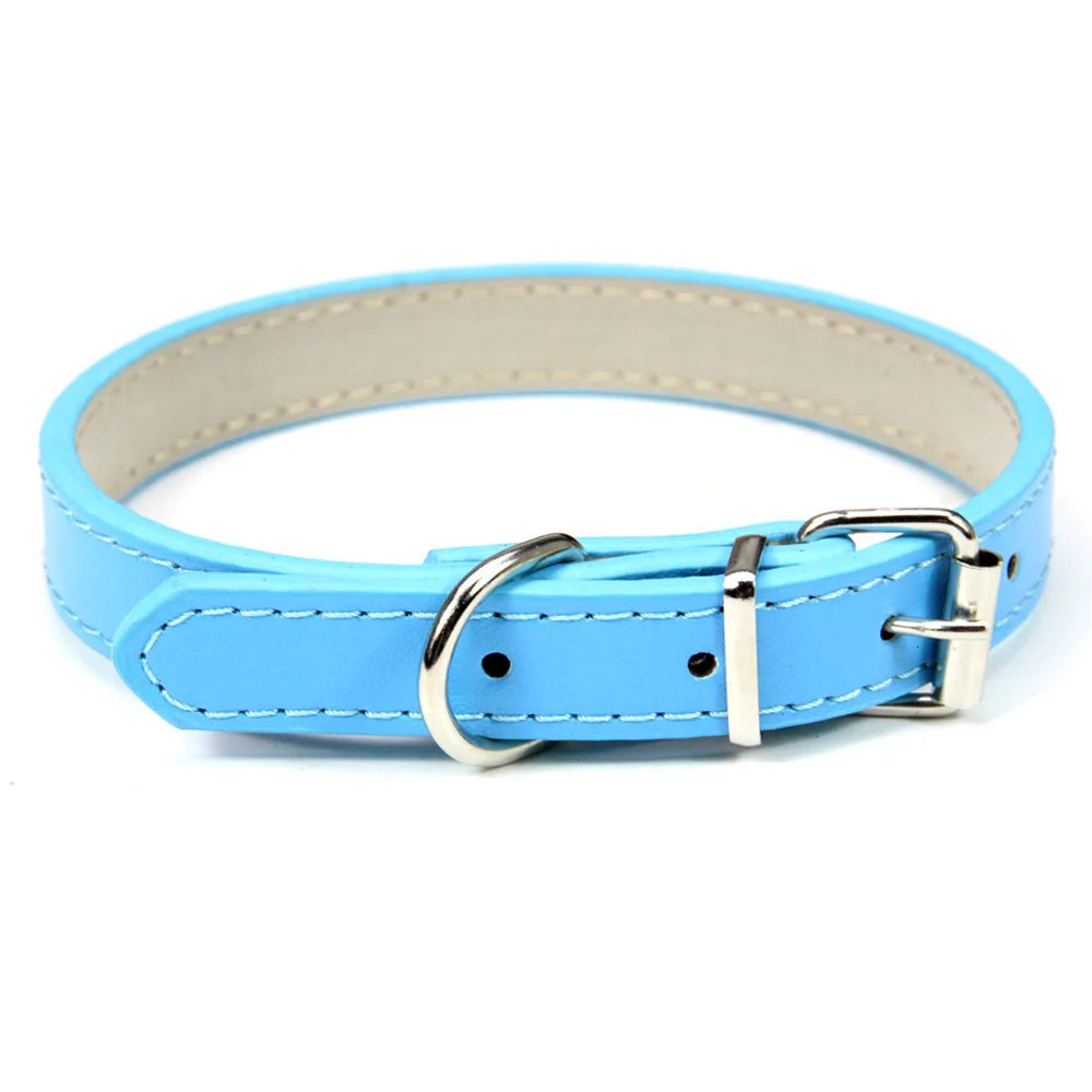 Sleek Leather Dog Collar