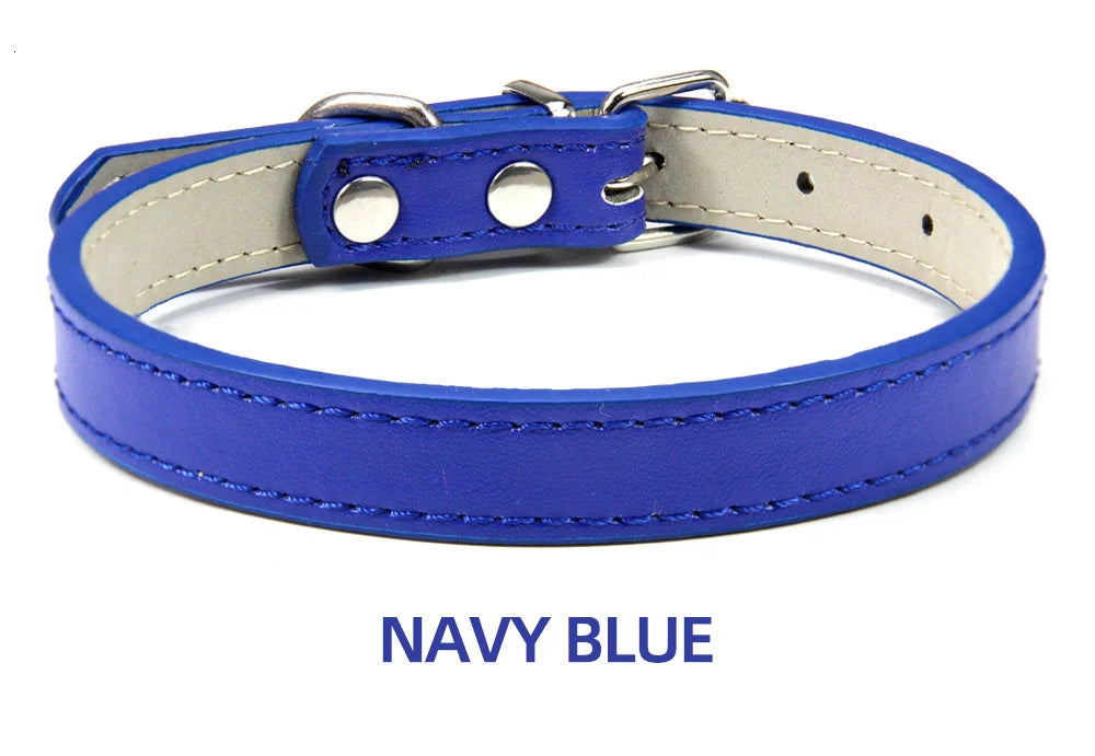 Sleek Leather Dog Collar
