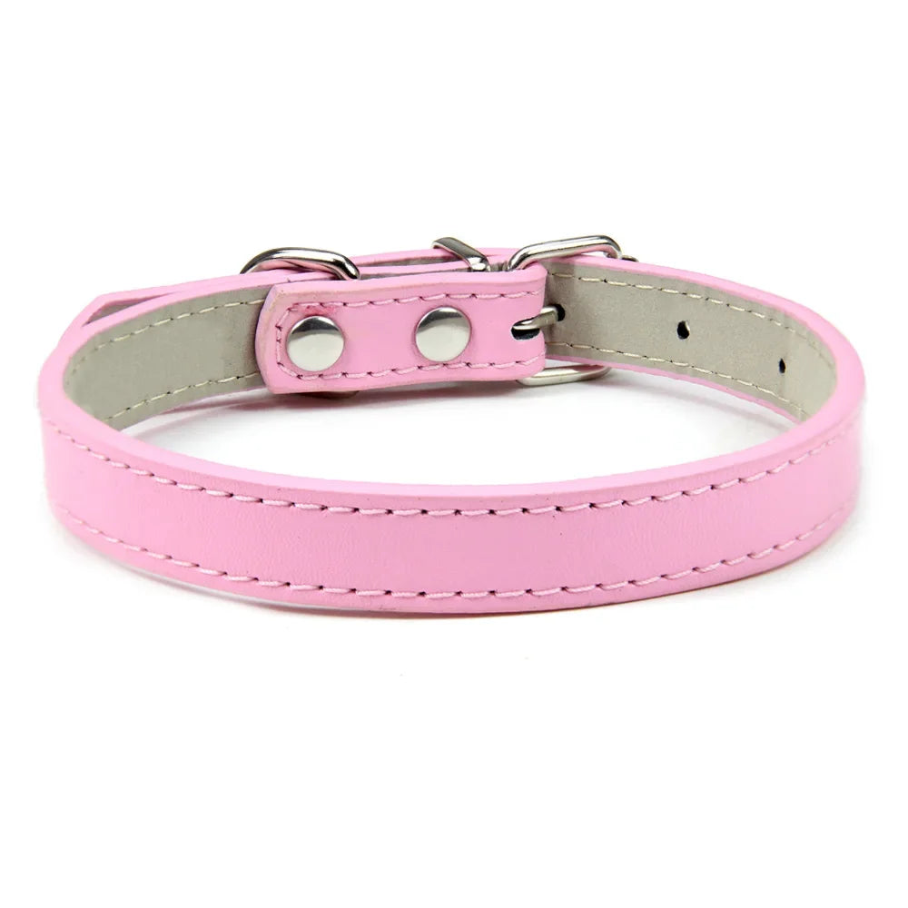 Sleek Leather Dog Collar