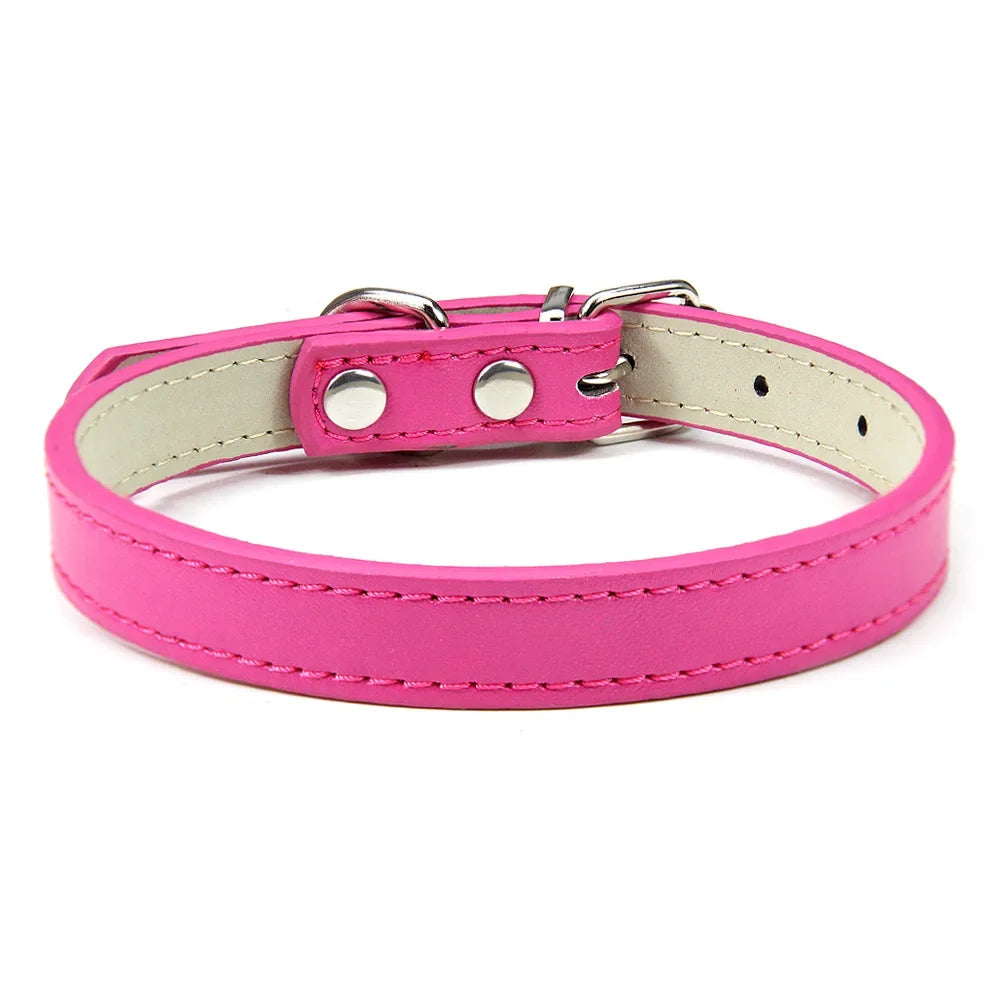 Sleek Leather Dog Collar