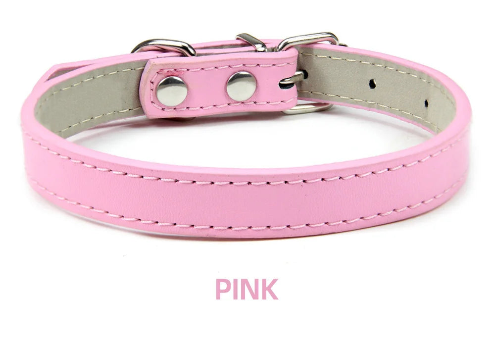 Sleek Leather Dog Collar