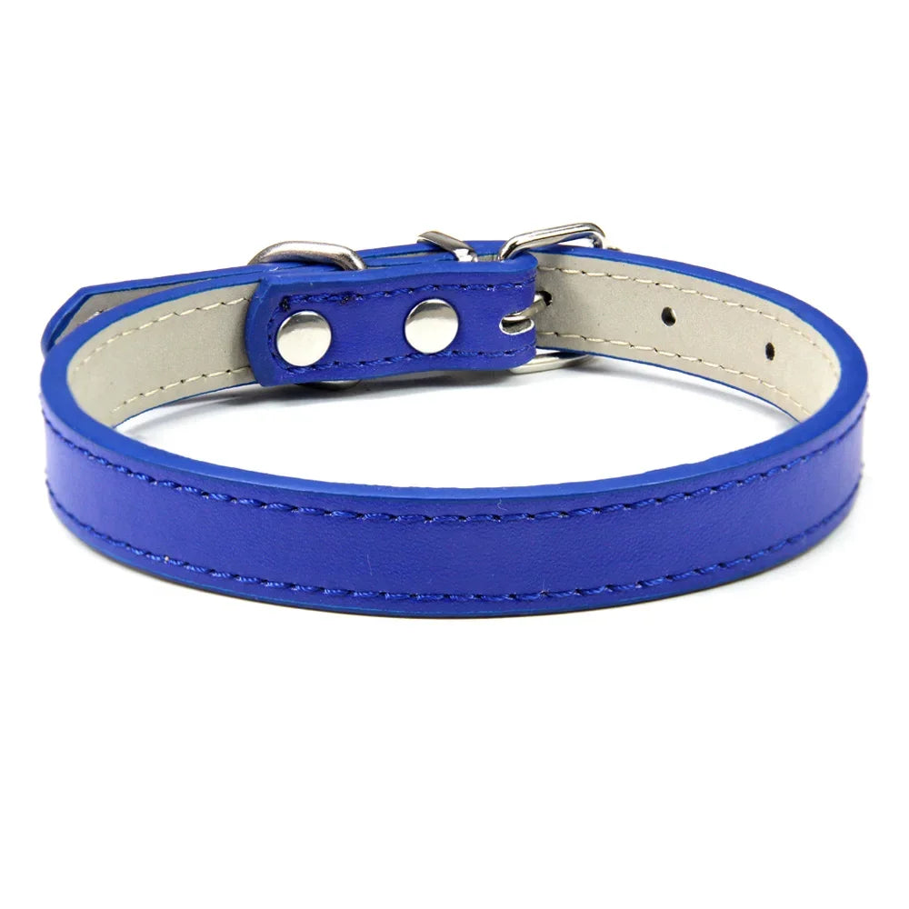 Sleek Leather Dog Collar