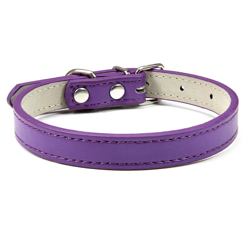 Sleek Leather Dog Collar