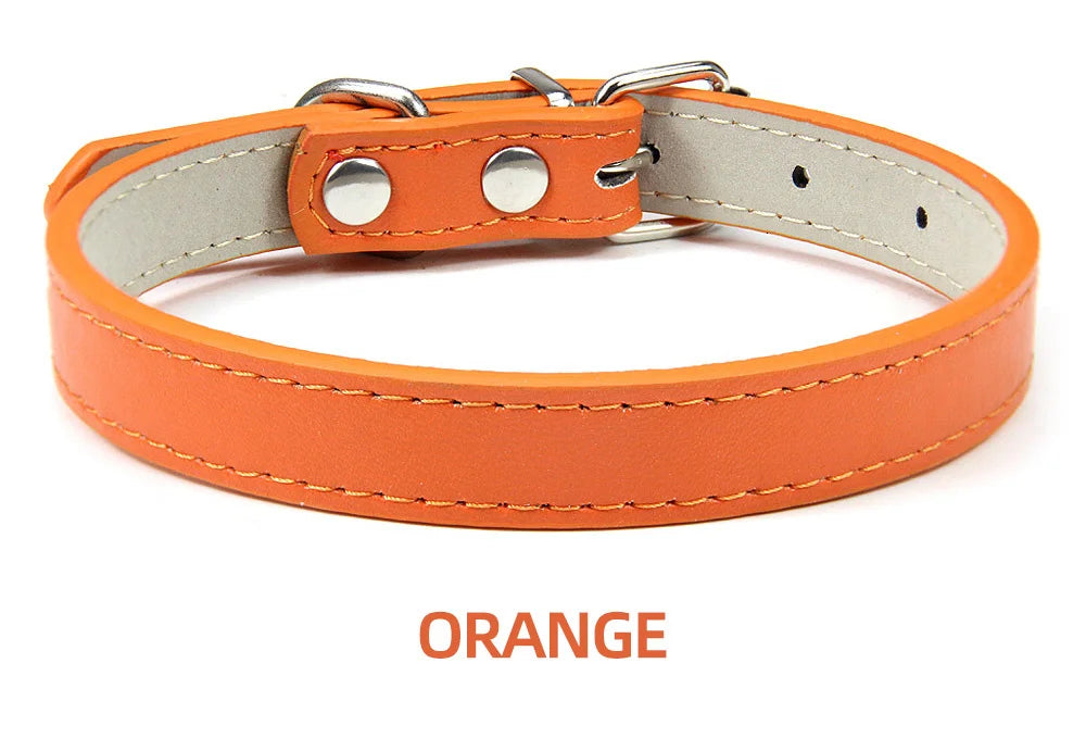 Sleek Leather Dog Collar