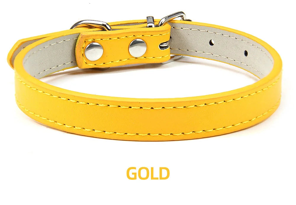 Sleek Leather Dog Collar