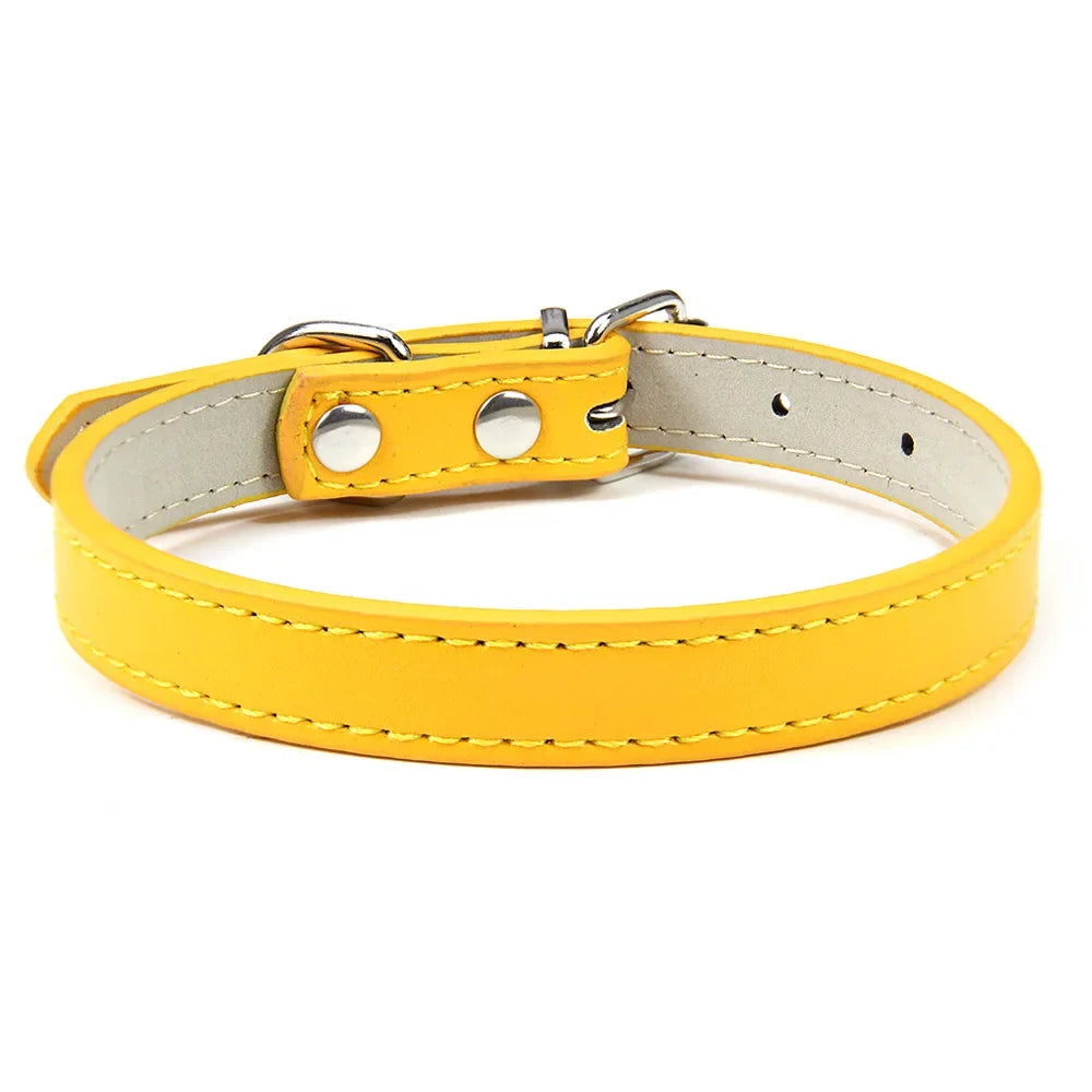 Sleek Leather Dog Collar