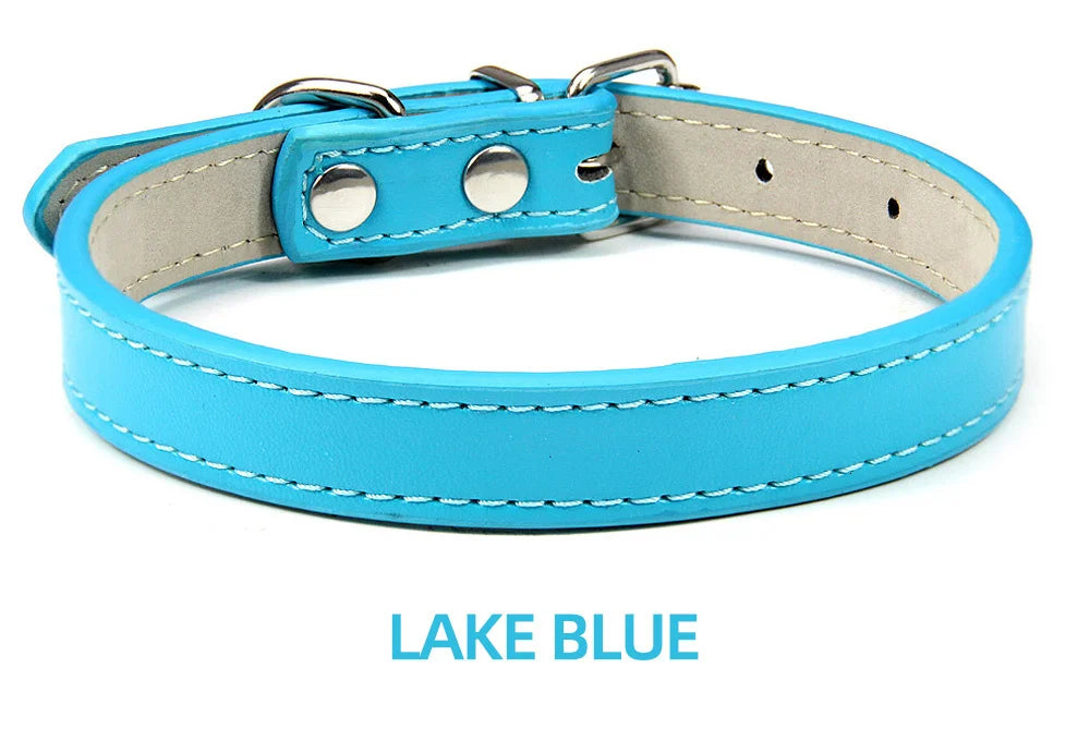 Sleek Leather Dog Collar